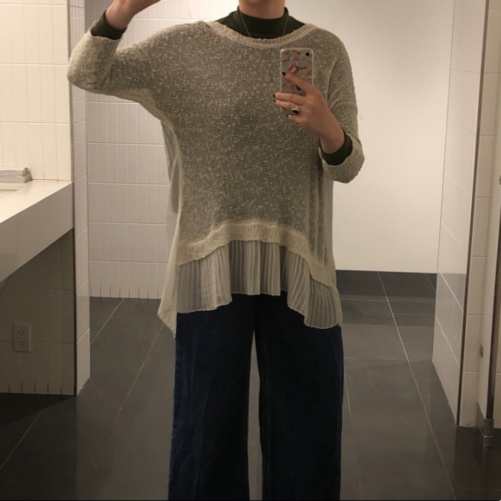LF White Tunic Sweater